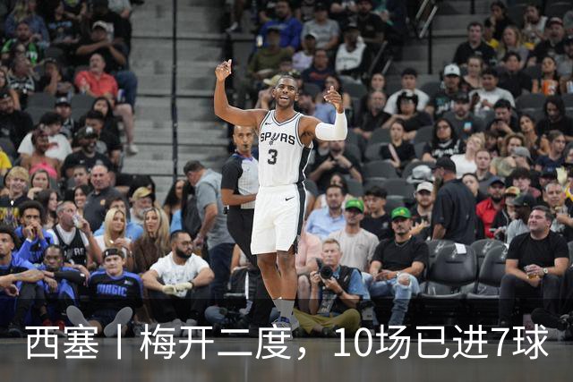 西塞丨梅开二度，10场已进7球